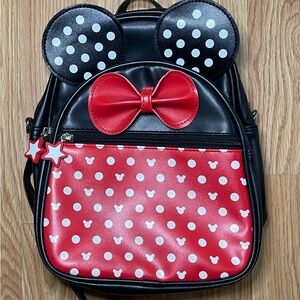 Kids Polka Dot Backpack with Ears and Bow Minnie Mouse Themed